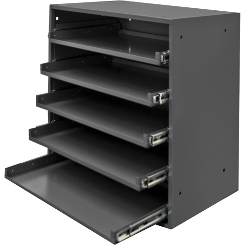 Compartment Box Cabinet, Steel, 5 Slots, 20-1/2" W x 12-1/2" D x 21" H, Grey Les Distributions ICE
