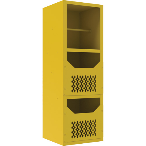 Armoire pour le contr&ocirc;le des d&eacute;versements, 1 Tablettes, 72" h x 24" la x 24" p, Acier, Jaune Les Distributions ICE