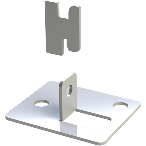 Patte d'assise pour rayonnage enclenchable Interlok Les Distributions ICE
