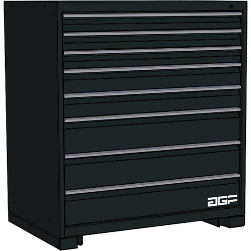 Armoire &agrave; tiroirs modulaire, 8 tiroirs, 24" la x 24" p x 40" h, Noir Les Distributions ICE