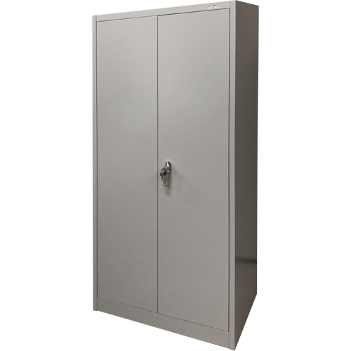 Armoire de rangement, Acier, 4 Tablettes, 66" h x 30" la x 15" P, Gris Les Distributions ICE