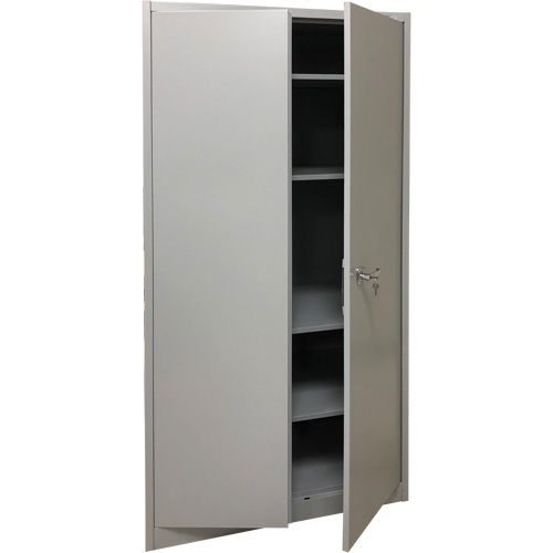 Armoire de rangement, Acier, 4 Tablettes, 78" h x 36" la x 24" P, Gris Les Distributions ICE