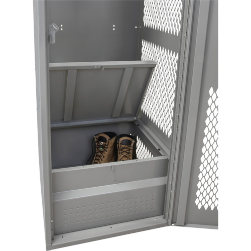 Casier pour &eacute;quipement avec porte, Acier, 24" la x 24" p x 72" h, Gris Les Distributions ICE