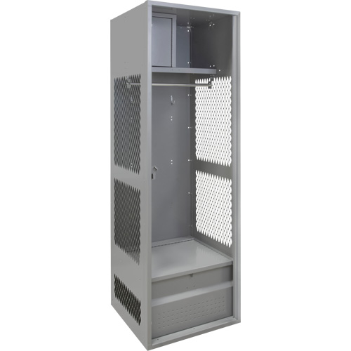 Casier pour &eacute;quipement, Acier, 24" la x 24" p x 72" h, Gris Les Distributions ICE