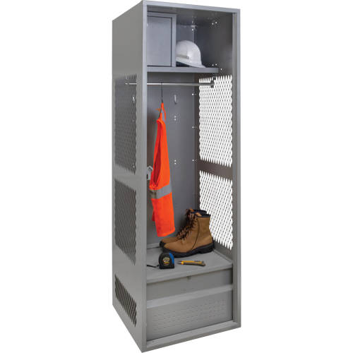 Casier pour &eacute;quipement, Acier, 24" la x 24" p x 72" h, Gris Les Distributions ICE