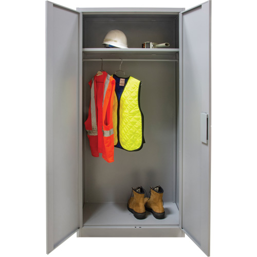 Armoire garde-robe, Acier, 36" la x 18" p x 72" h, Gris Les Distributions ICE