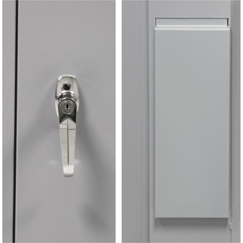 Armoire garde-robe, Acier, 36" la x 18" p x 72" h, Gris Les Distributions ICE