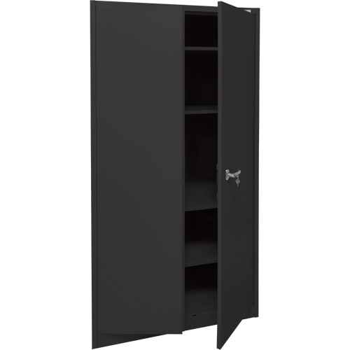 Storage Cabinet, Steel, 4 Shelves, 78" H x 36" W x 24" D, Black Les Distributions ICE