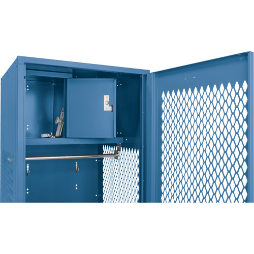 Casier pour &eacute;quipement avec porte, Acier, 24" la x 24" p x 72" h, Bleu fonc&eacute; Les Distributions ICE