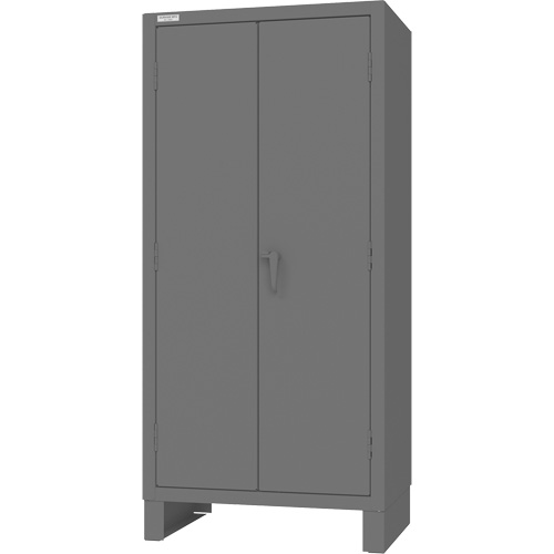 Armoire avec barre de suspension et portes encastr&eacute;es standards , Acier, 78" h x 36" la x 24" P, Gris Les Distributions ICE