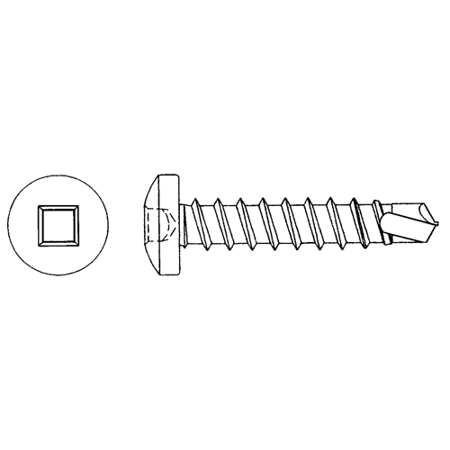 Self Drill Pan Head Screws, #8 x 5/8" L, Zinc Plated Les Distributions ICE