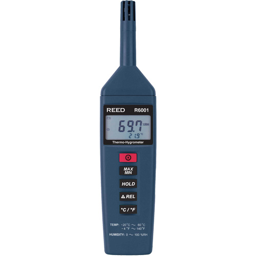Thermo-hygrom&egrave;tre avec certificat de calibration, 0,0% - 100% RH, -4° - 140° F ( -20° - 60°C ) Les Distributions ICE
