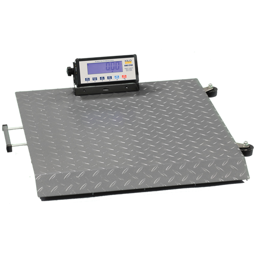 Balance &agrave; plateforme KWS CY-150, Capacit&eacute; de 330 lb / 150 kg, 24" lo x 24" la Les Distributions ICE