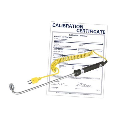 Right Angle Thermocouple Surface Probe with Calibration Certificate, 500 °C (932°F) Max. Temp. Les Distributions ICE