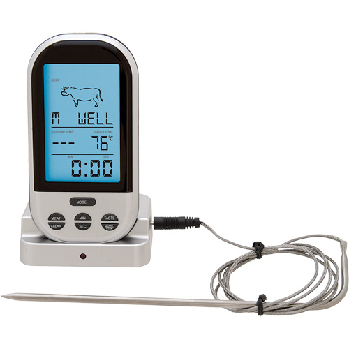 Thermom&egrave;tre &agrave; viande et &agrave; volaille sans fil, Contact, Num&eacute;rique, 32-482°F (0-250°C) Les Distributions ICE