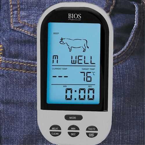 Thermom&egrave;tre &agrave; viande et &agrave; volaille sans fil, Contact, Num&eacute;rique, 32-482°F (0-250°C) Les Distributions ICE
