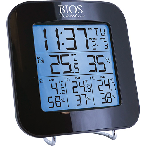 Station m&eacute;t&eacute;orologique sans fil avec 3 capteurs, Sans contact, Num&eacute;rique, 40-158°F (-40-70°C) Les Distributions ICE