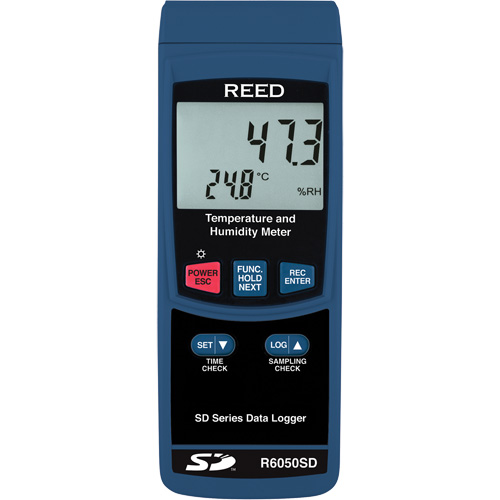 Thermo-hygrom&egrave;tre &agrave; enregistrement de donn&eacute;es avec certificat de calibration, 5% - 95% HR, 32° - 122° F (0° - 50°C) Les Distributions ICE
