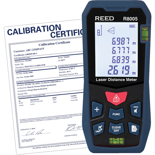 T&eacute;l&eacute;m&egrave;tre laser avec certificat de calibration, 0' - 164' (0 m - 50 m) Gamme de mesure, Num&eacute;rique (&eacute;lectronique) Les Distributions ICE