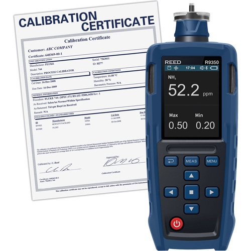 Gas Detector with Traceable Calibration Certificate Les Distributions ICE