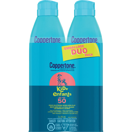 &eacute;cran solaire r&eacute;sistant &agrave; l'eau Kids, FPS 50, A&eacute;rosol Les Distributions ICE