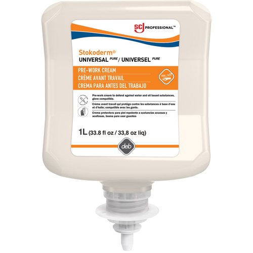 Cr&egrave;me sans silicone &agrave; appliquer avant de travailler Emulsion, Cartouche en plastique, 1000 ml Les Distributions ICE