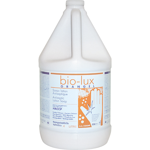 Savon liquide antimicrobien Orangel Bio-Lux , Liquide, 4 L, Parfum&eacute; Les Distributions ICE