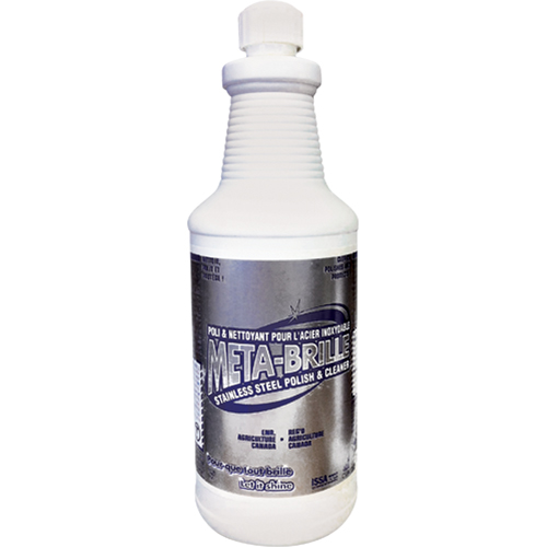 Poli pour l'acier inoxydable Meta-Brille, 950 ml/950,0 ml, Bouteille Les Distributions ICE