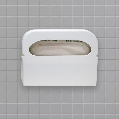 Distributeur de couvre-si&egrave;ges de toilettes pli&eacute;s en deux Health Gards Les Distributions ICE