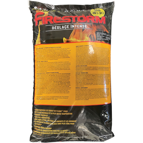 Firestorm Intense Ice Melters, Bag, 44 lbs. (20 kg), -35°C (-31°F) Melting Point Les Distributions ICE