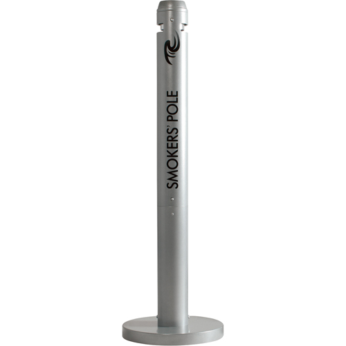 Smokers' Pole Cigarette Receptacle, Free-Standing, Aluminum, 41" Height Les Distributions ICE