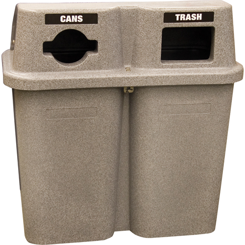 Recycling Containers Bullseye, Curbside, Plastic, 2 x 22 US gal. Les Distributions ICE