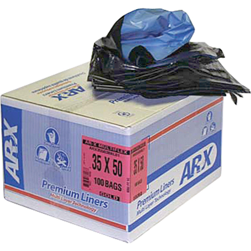 Premium Liners, 2X Strong, 26" W x 36" L, Black, 75.7 L (20 Gal.) Capacity Les Distributions ICE