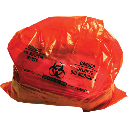 Sure-Guard Bio-Medical Waste Liners, Bio-Hazard, 38" L x 30" W, 2 mil Les Distributions ICE