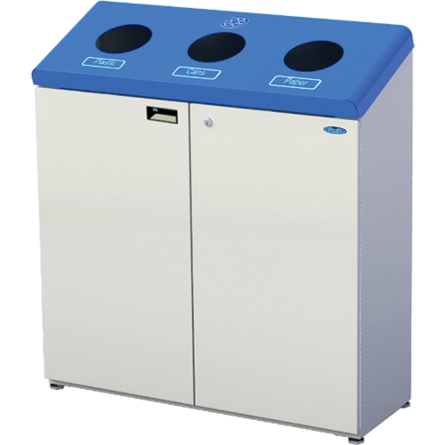 Stand Alone Recycling Stations, Bulk, Steel, 53.1 US Gal. Les Distributions ICE