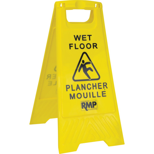 Safety Wet Floor Sign, Bilingual with Pictogram Les Distributions ICE
