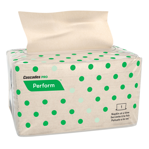 Serviettes enchev&ecirc;tr&eacute;es Pro Perform, 1 pli, 4,25" x 6,5" Les Distributions ICE