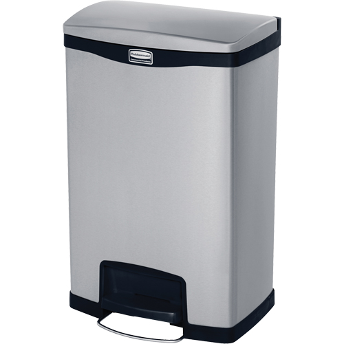 Contenant &agrave; d&eacute;chets Slim Jim , Acier inoxydable, Capacit&eacute; 13 gal. US Les Distributions ICE