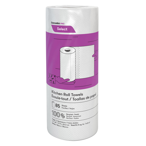 Rouleau d'essuie-tout de cuisine Pro Select, 2 Pli, 85 Feuilles/rouleau, 8" la, 11" lo Les Distributions ICE