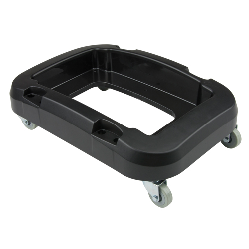 Recycling & Waste Receptacle Dolly, Polypropylene, Black, Fits: 17-1/4" x 12-1/2" Les Distributions ICE