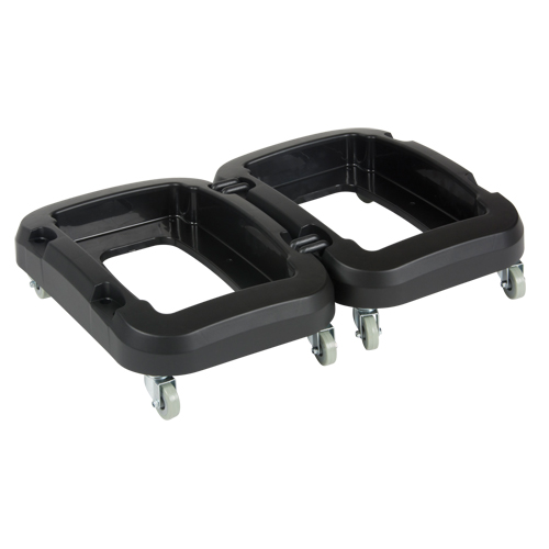 Recycling & Waste Receptacle Dolly, Polypropylene, Black, Fits: 17-1/4" x 12-1/2" Les Distributions ICE