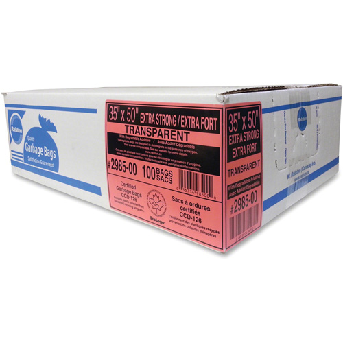 Sacs &agrave; d&eacute;chets de calibre industriel, T-Fort, 35" la x 50" lo, 0,95 mil, Transparent Les Distributions ICE