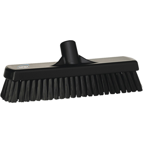 Deck & Wall Scrub Broom, Stiff Bristles, 12", Polyester, Black Les Distributions ICE