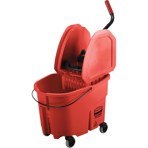 Ensemble de seau pour vadrouille et essoreuse WaveBrake, Pression vers le bas, 8,75 gal. US (35 pintes), Rouge Les Distributions ICE