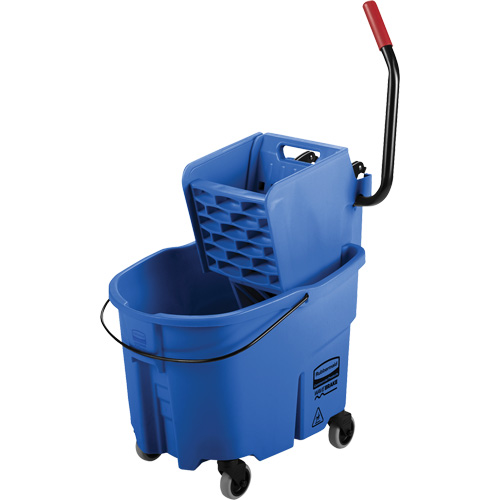 Ensemble de seau pour vadrouille et essoreuse WaveBrake, Pression lat&eacute;rale, 8,75 gal. US (35 pintes), Bleu Les Distributions ICE