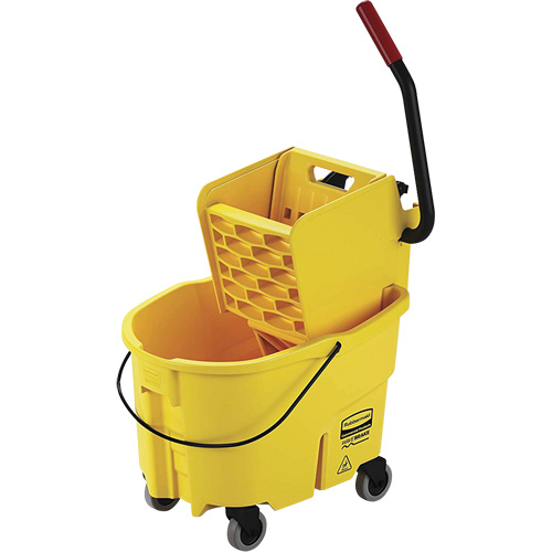 Seau pour vadrouille et essoreuse WaveBrake, Pression lat&eacute;rale, 6,5 gal. US (26 pintes), Jaune Les Distributions ICE