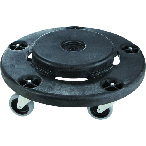 Socle roulant silencieux Brute, Poly&eacute;thyl&egrave;ne, Noir, Convient aux contenants 26-1/2" dia. Les Distributions ICE
