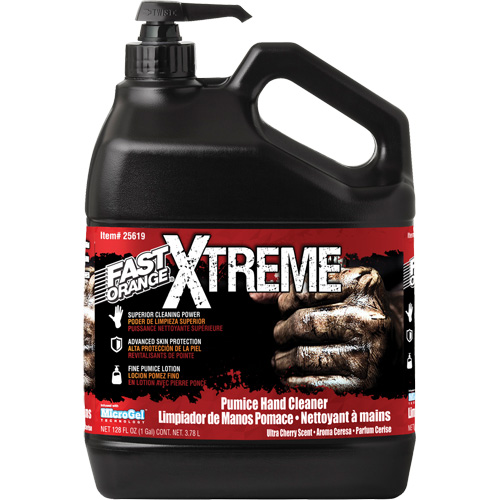 Nettoyant professionnel pour les mains Xtreme, Pierre ponce, 3,78 L, Bouteille &agrave; pompe, Cerise Les Distributions ICE