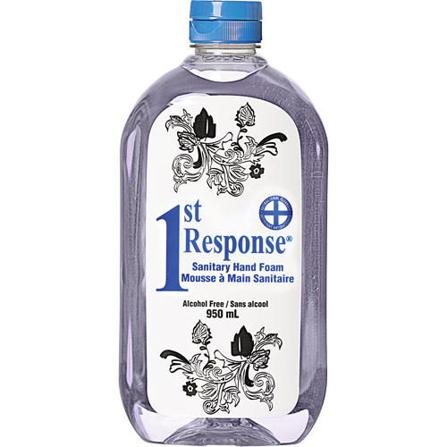 1st Response&reg; Sanitary Hand Foam, Liquid, 950 ml, Bottle, Unscented Les Distributions ICE