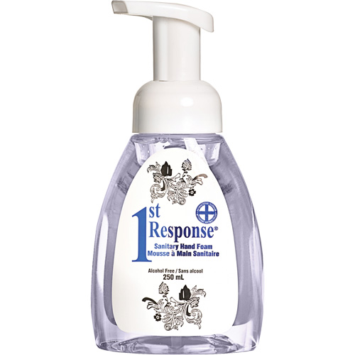 Mousse nettoyante pour les mains 1st Response, Liquide, 250 ml, Bouteille &agrave; pompe, Sans parfum Les Distributions ICE